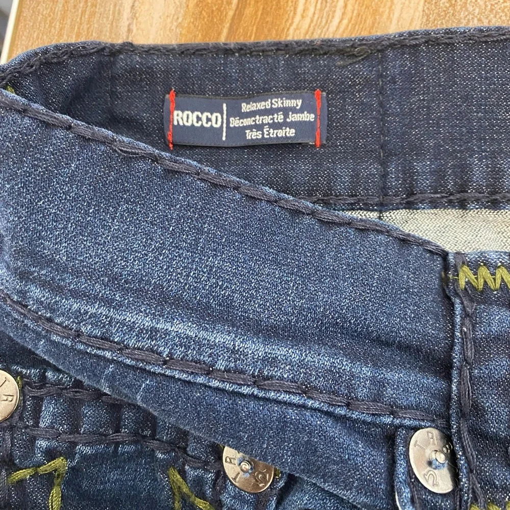 True Religion Men's Rocco Relaxed Skinny Super T Jeans Size 38X33 Blue